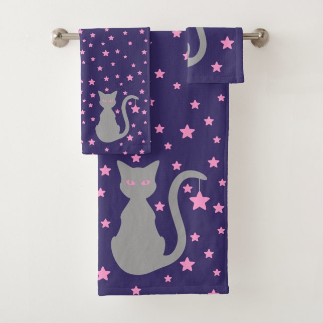 Juego de toallas para baño grisáceo (In situ)