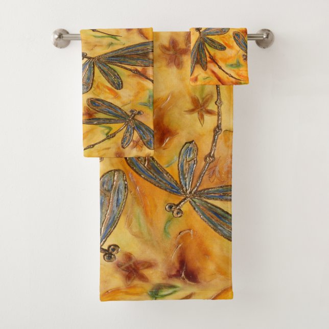 Juego de toallas para la brisa cálida de la libélu (In situ)