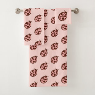 Juego de toallas Pink Ladybugs