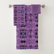 Juego de toallas púrpura de diseñador