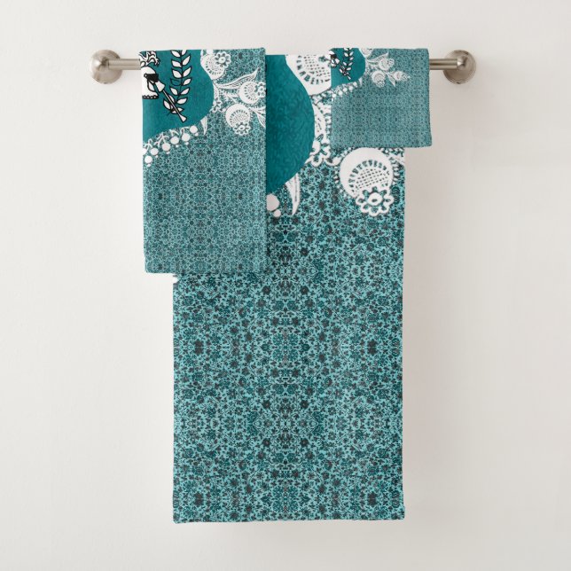 Juego de toallas románticas (In situ)