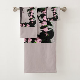 Juego de toallas románticas