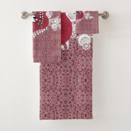 Juego de toallas románticas