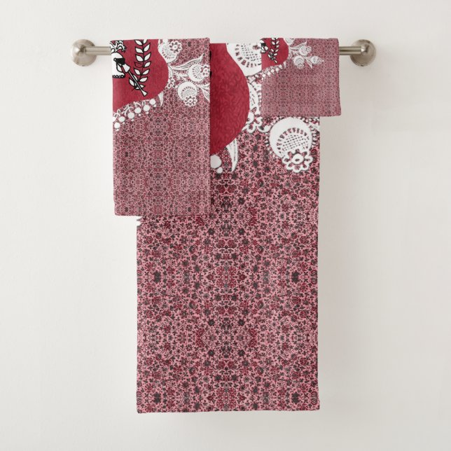 Juego de toallas románticas (In situ)