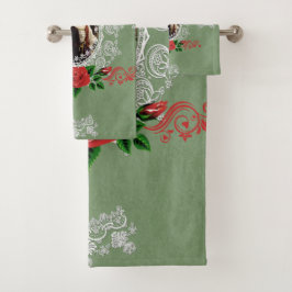 Juego de toallas románticas