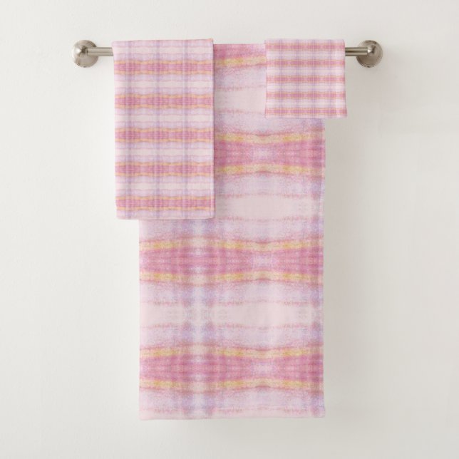 Juego de toallas rosadas más bonito (In situ)