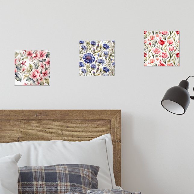 Juego de tres Modas elegantes de impresiones flora (Dormitorio)