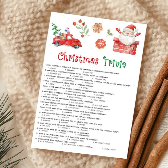 Juego de Trivia de Navidad de Santa (Santa Christmas Party Game)