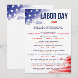 Juego de Trivia Día del Trabajo Juego USA Prueba B