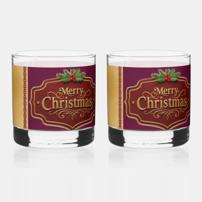 Juego de vasos de roca para Navidad (Anverso)