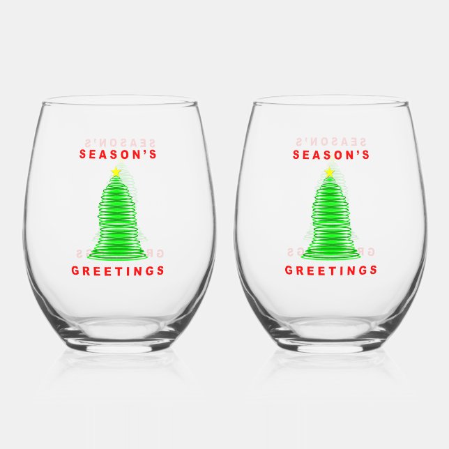 Juego de vasos de vino sin tallo para las fiestas (Anverso)
