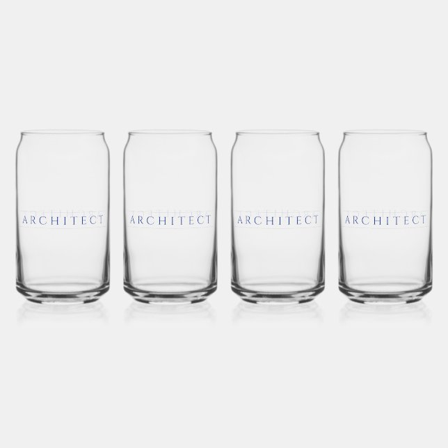 Juego de vasos para bebidas de 16 oz del arquitect (Anverso)