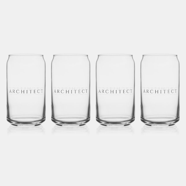 Juego de vasos para bebidas de 16 oz del arquitect (Anverso)