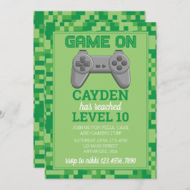 Juego de vídeo Nivel de juego arriba Invitación de