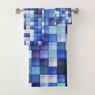 Juego de video Pixels Blue Square Pattern