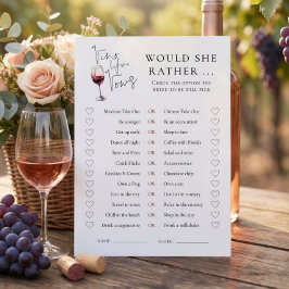 Juego de Vino Antes de Votos para tarjeta de Despe