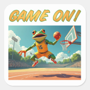Juego en Basketball Frota a grandes pegatinas cuad