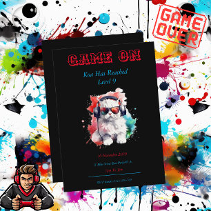 Juego en la invitación de cumpleaños siguiente niv