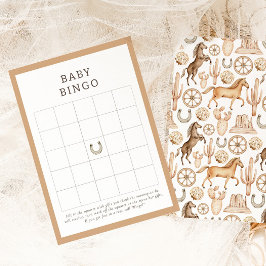 Juego moderno de bingo neutro de rodeo Baby Shower