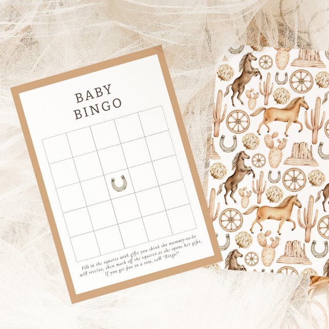 Juego moderno de bingo neutro de rodeo Baby Shower (Subido por el creador)