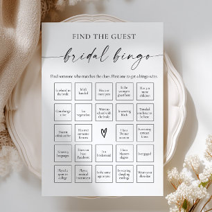 Juego moderno de bingo para encontrar al invitado