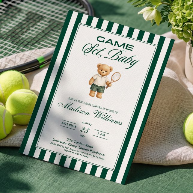 JUEGO, SET, BEBÉ Invitación a la ducha de bebé de  (Subido por el creador)