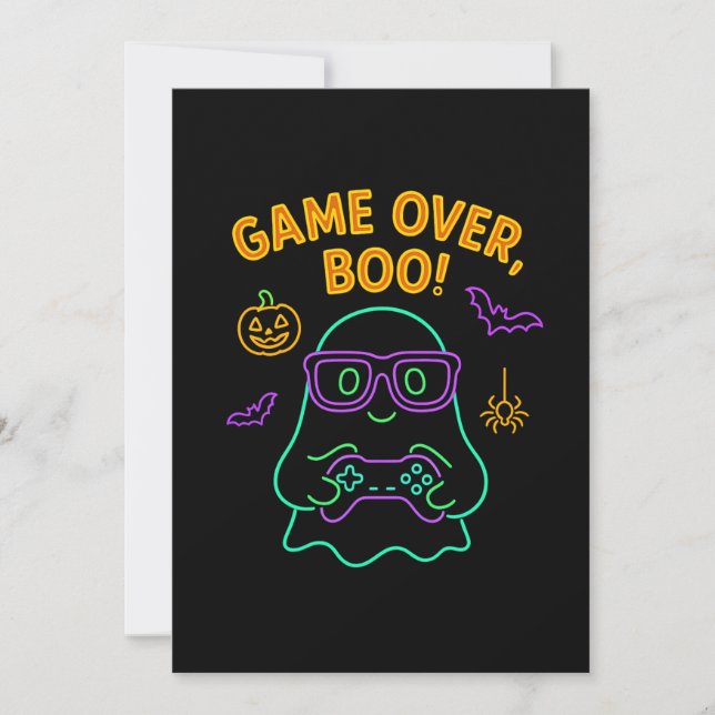 Juego sobre Boo Funny Halloween Gamer Ghost (Anverso)