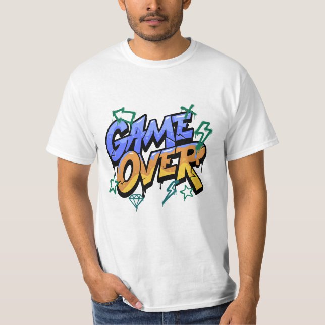 Juego sobre camiseta - Gráfico de videojuegos Retr (Anverso)