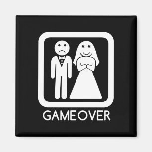 Juego sobre el imán de la novia y del novio
