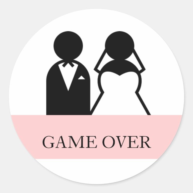 Juego sobre las pegatinas de boda de novia Groom C (Anverso)