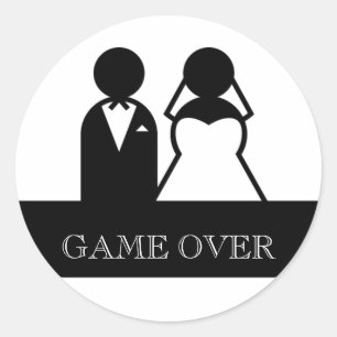 Juego sobre los pegatinas de la boda de Clipart