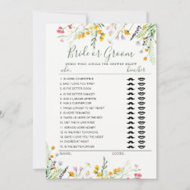 Juego Wilflowers Bride o Groom con tarjeta totalme