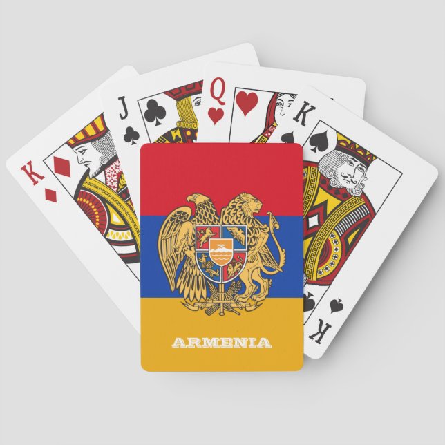 Juegos de Bandera Armenia, cartas de juego en Arme (Reverso)