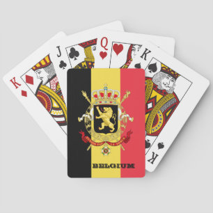 Juegos de Bandera Belga, cartas de juego de Bélgic