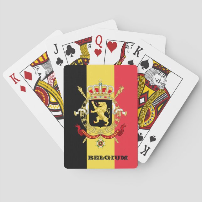 Juegos de Bandera Belga, cartas de juego de Bélgic (Reverso)