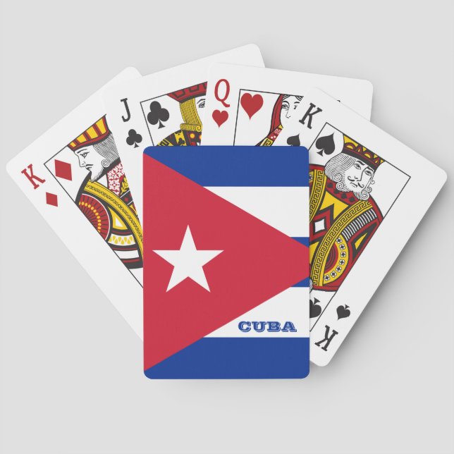Juegos de Bandera Cubana, cartas de juego en Cuba (Reverso)