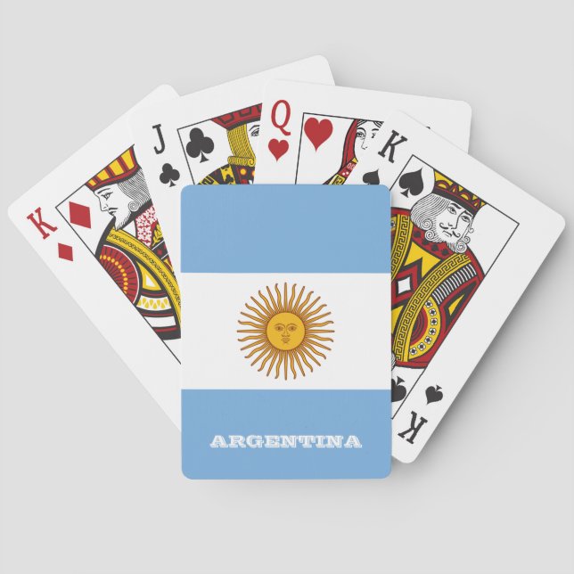 Juegos de Bandera de Argentina, cartas de juego de (Reverso)