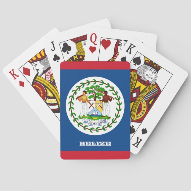 Juegos de Bandera de Belice, cartas de juego de Be (Reverso)
