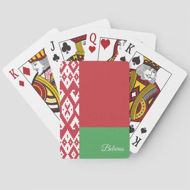 Juegos de Bandera de Bielorrusia, cartas de juego  (Reverso)