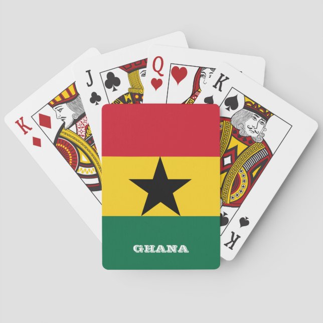 Juegos de Bandera de Ghana, cartas de juego de Gha (Reverso)