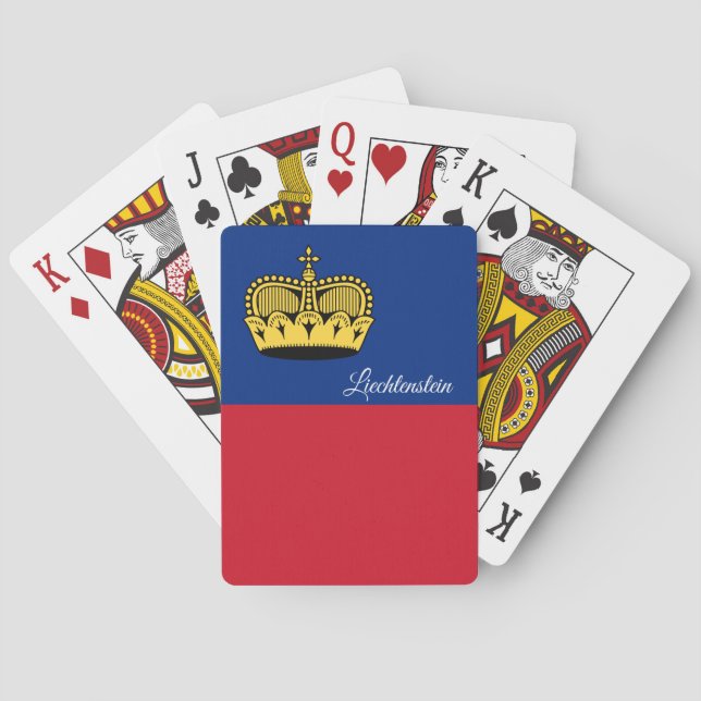 Juegos de Bandera de Liechtenstein, cartas de jueg (Reverso)