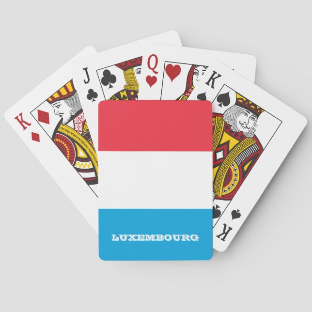 Juegos de Bandera de Luxemburgo, cartas de juego d (Reverso)