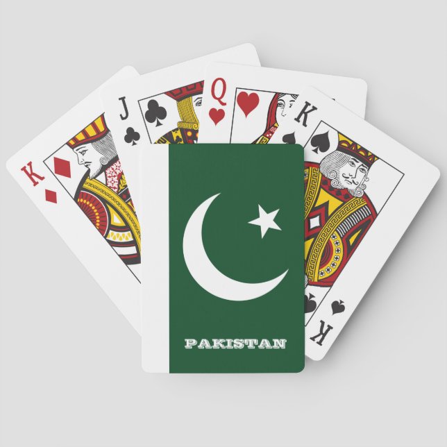 Juegos de Bandera de Pakistán, cartas de juego de  (Reverso)