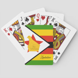 Juegos de Bandera de Zimbabue, cartas para jugar e