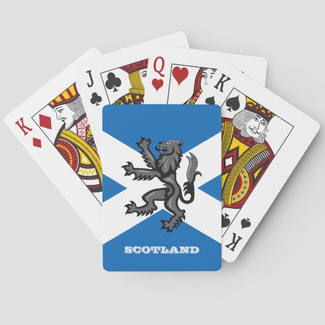 Juegos de Bandera Escocesa, León y Cartas de Jugad (Reverso)