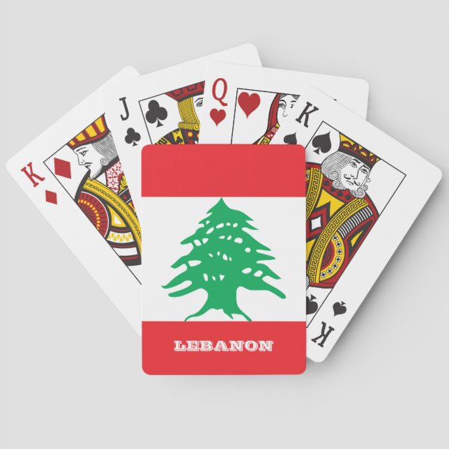 Juegos de Bandera Libanesa, cartas de juego en el  (Reverso)