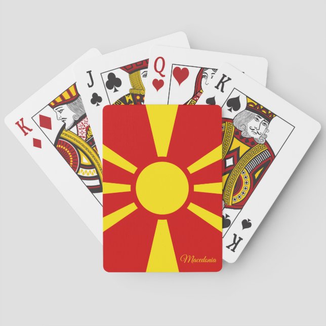 Juegos de Bandera Macedonia, cartas de Macedonia (Reverso)