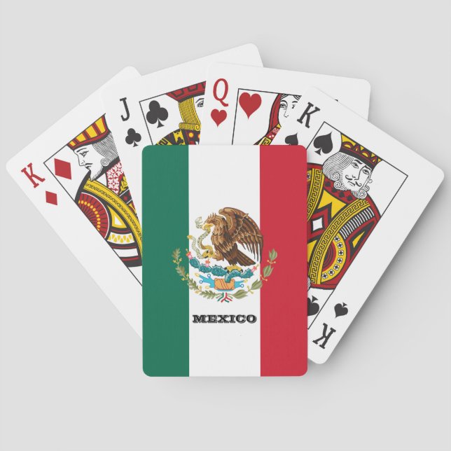 Juegos de Bandera Mexicana, cartas de juego de Méx (Reverso)