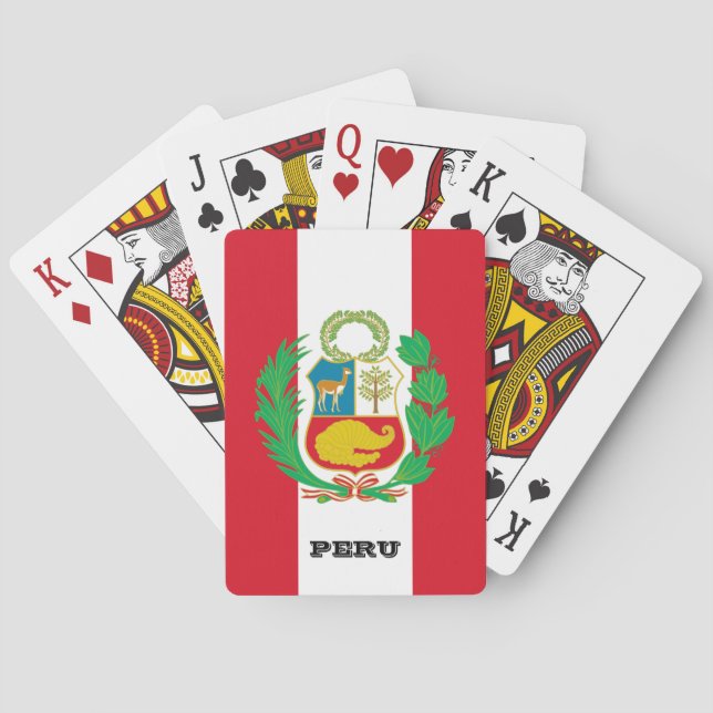 Juegos de Bandera Peruana, cartas de juego en Perú (Reverso)