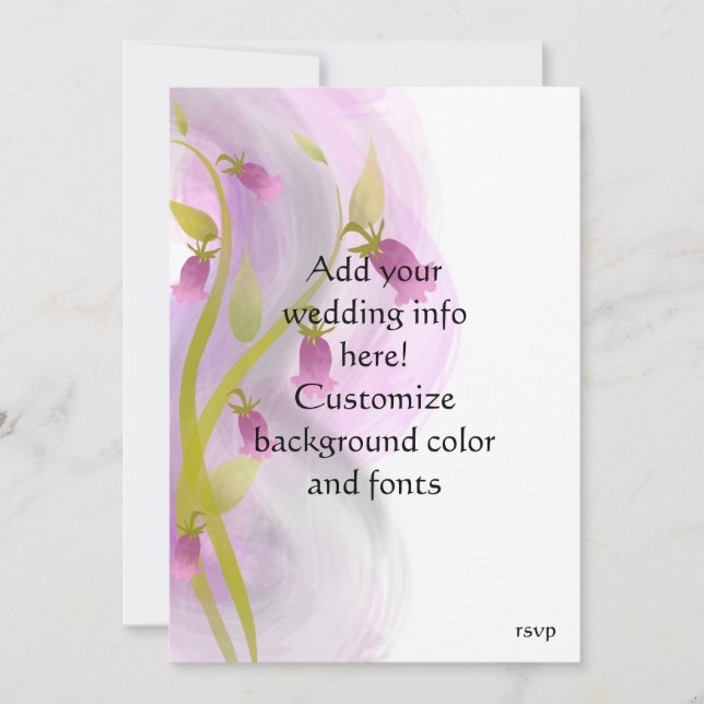 Juegos de boda con lavado de acuarela - Flores ros (Anverso)